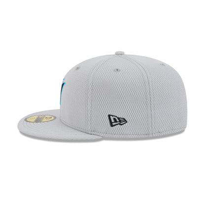 Miami Marlins 2025 Clubhouse Gray 59FIFTY Fitted Hat