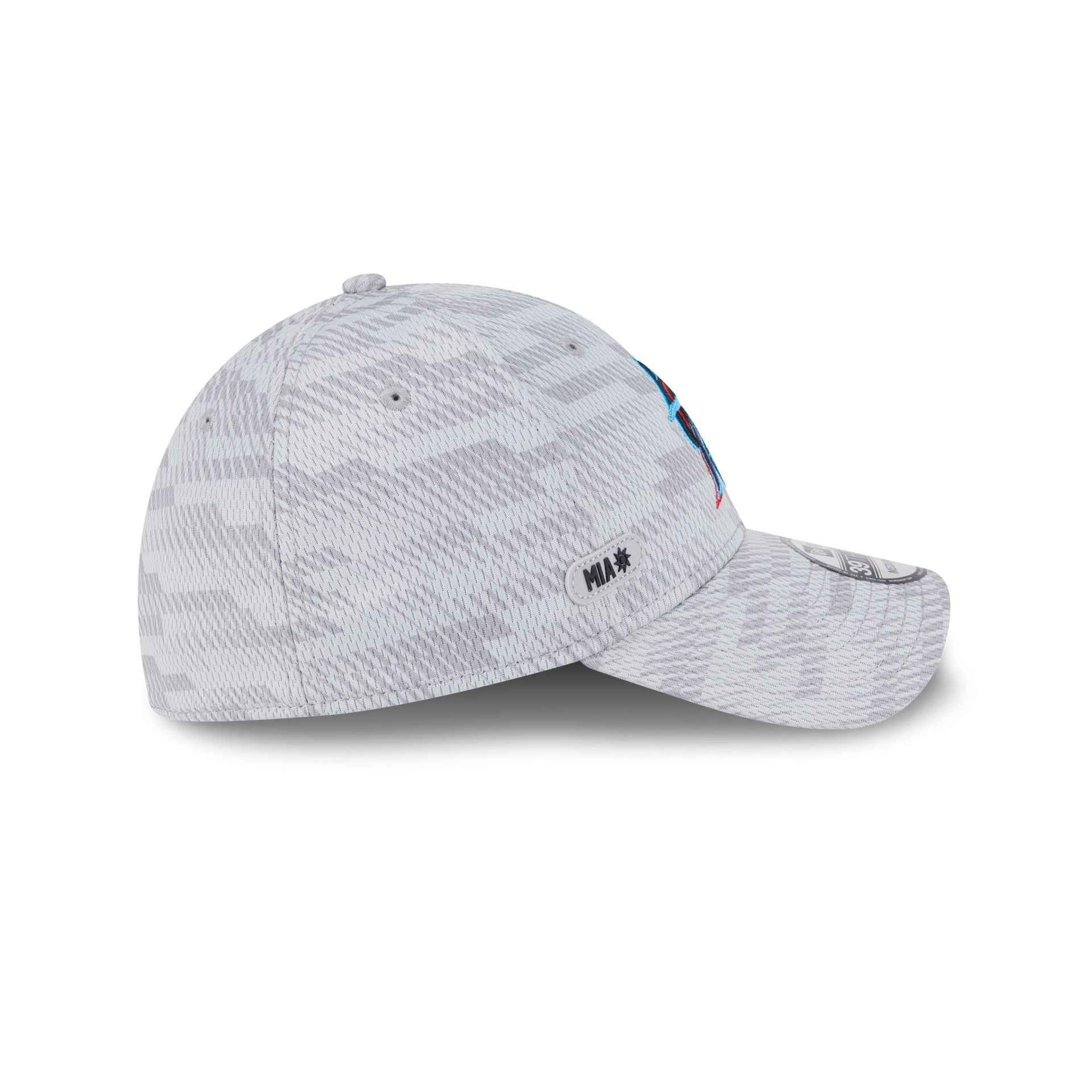 Miami Marlins 2025 Clubhouse Gray 39THIRTY Stretch Fit