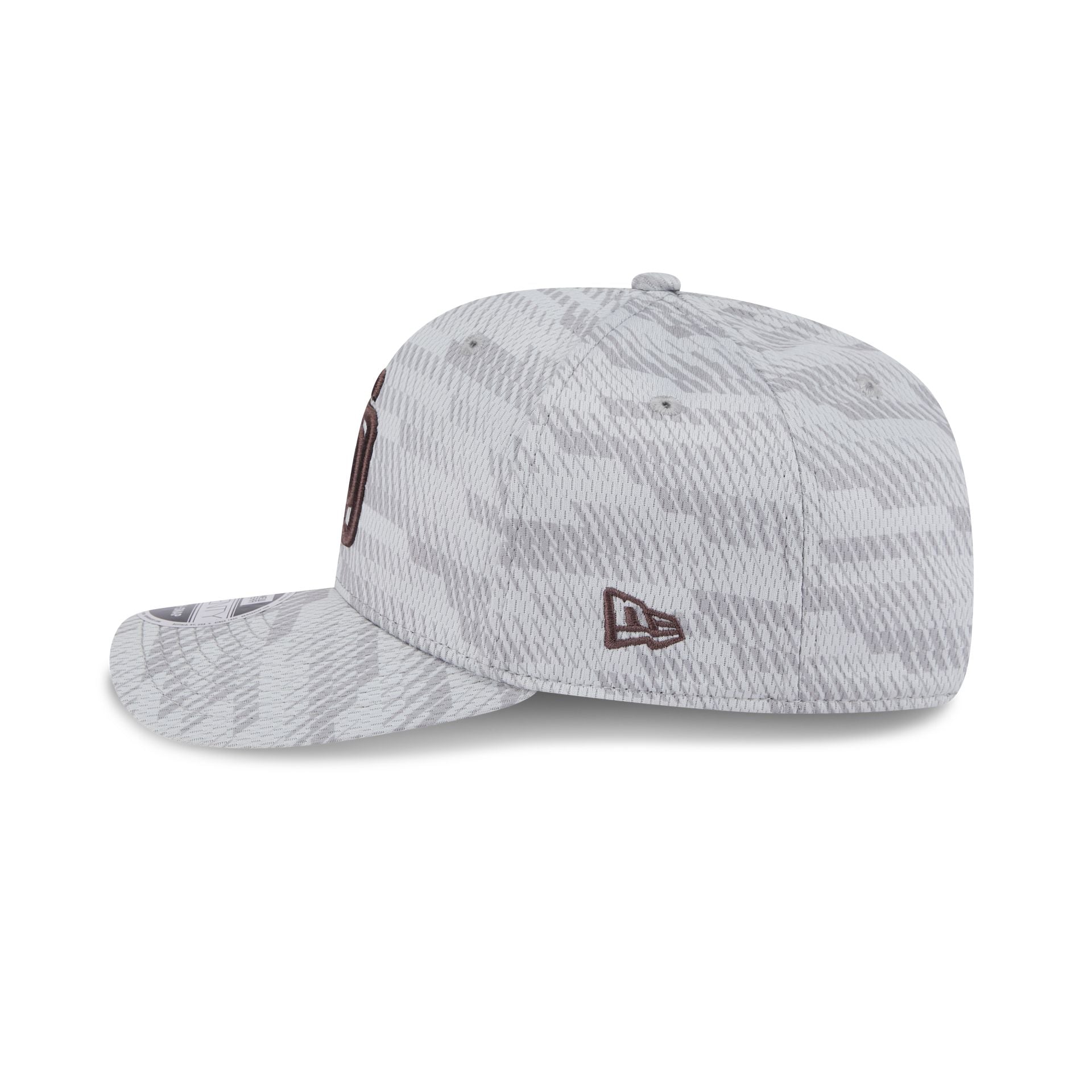 San Diego Padres 2025 Clubhouse Gray 9SEVENTY Stretch-Snap Hat