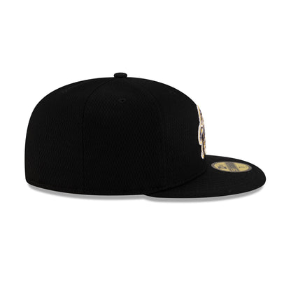 San Diego Padres 2025 Clubhouse Alt Black 59FIFTY Fitted Hat