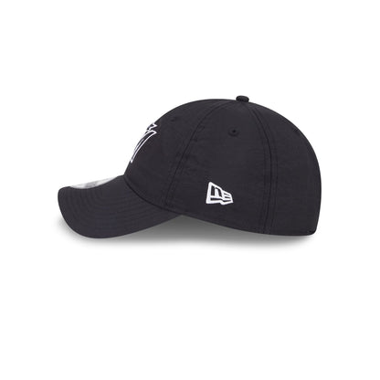 Miami Marlins Everyday Nylon Black 9TWENTY Adjustable Hat