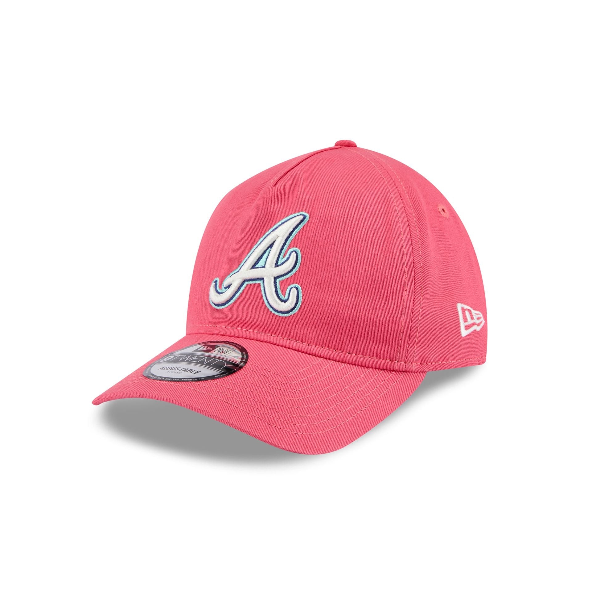Atlanta Braves Coral 9TWENTY A-Frame Adjustable Hat