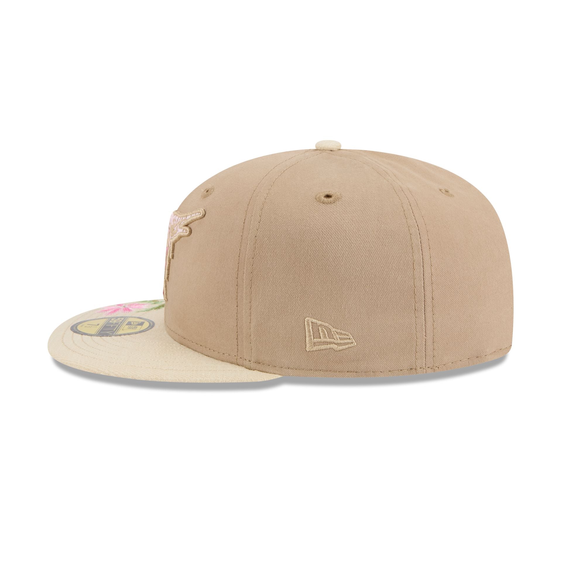 Miami Marlins Hand Stitched Floral 59FIFTY Fitted Hat