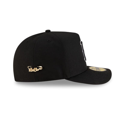 Boston Red Sox Black Script Safety Pin 59FIFTY A-Frame Fitted Hat