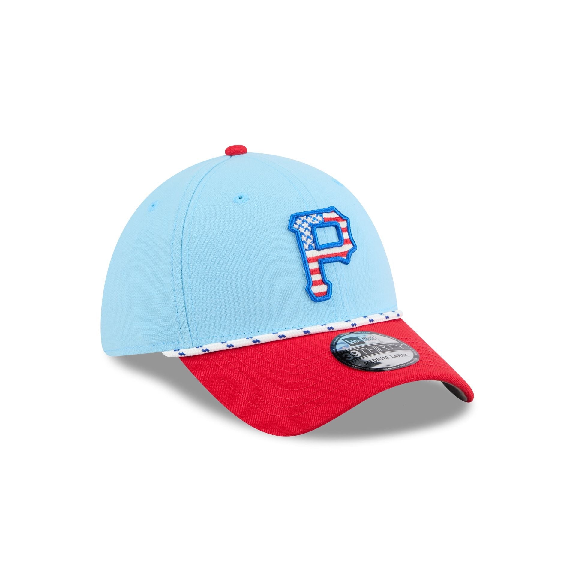 Pittsburgh Pirates Independence Day 2025 39THIRTY Stretch Fit Hat