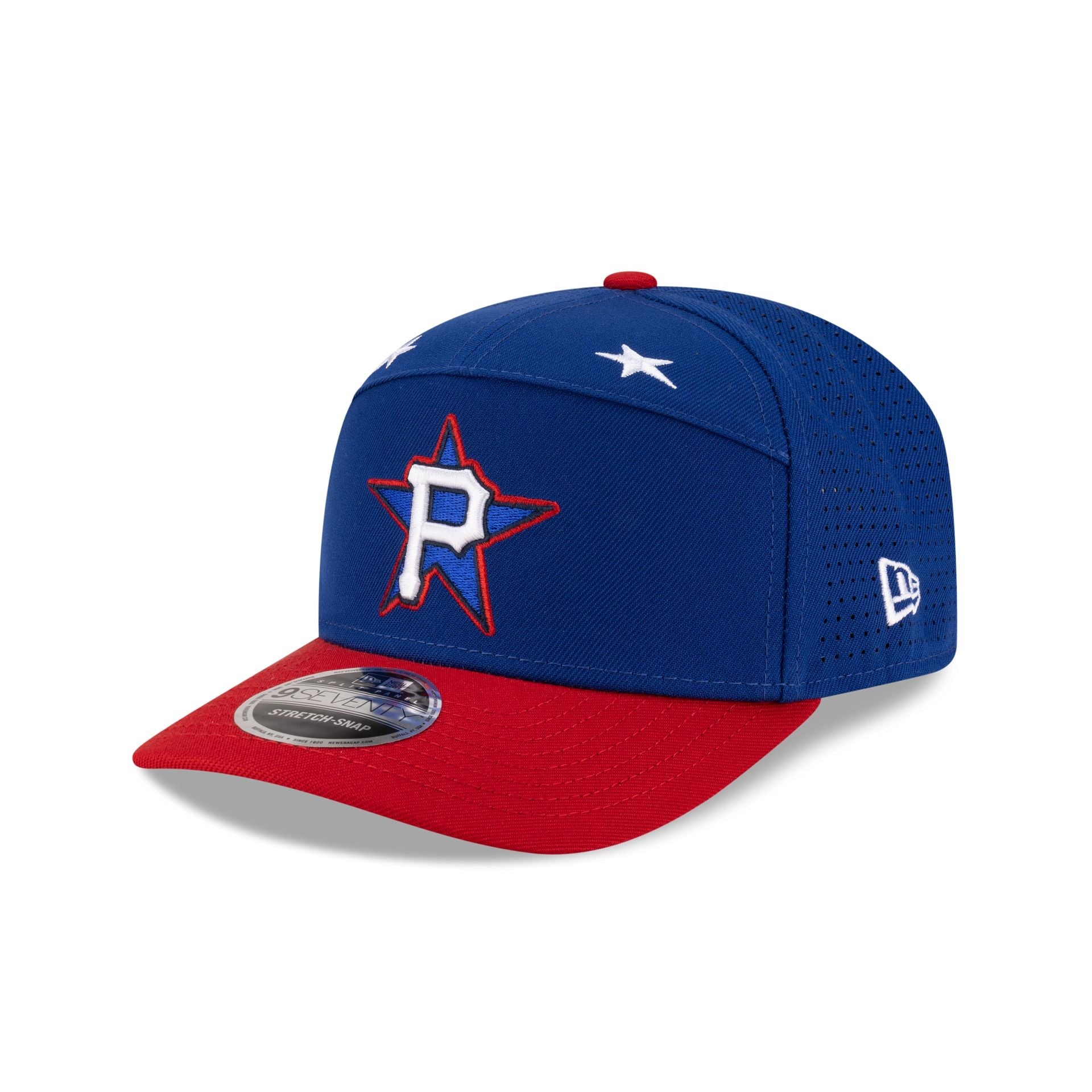 Pittsburgh Pirates 2025 All-Star Game Workout Split Panel 9SEVENTY Stretch-Snap Hat