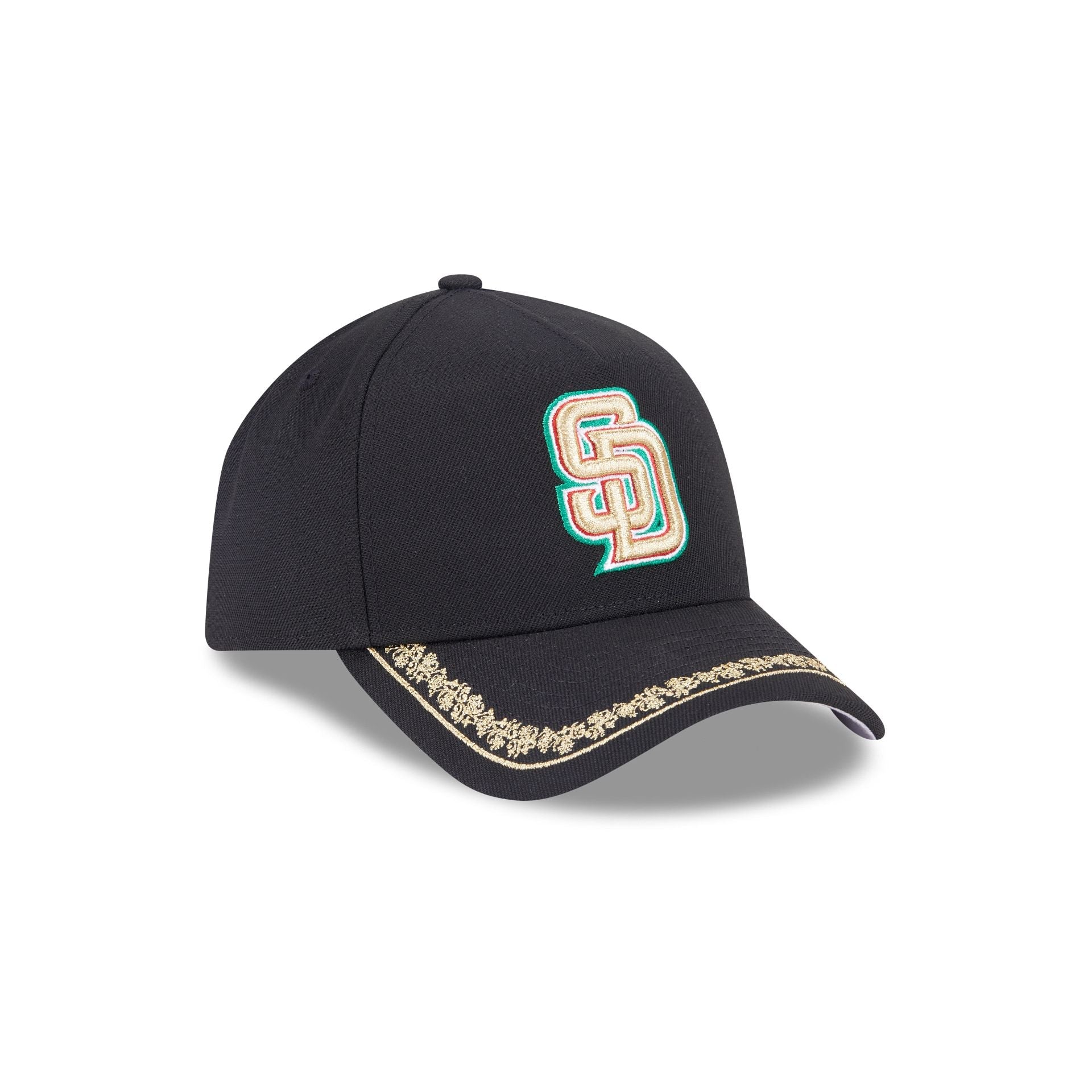 San Diego Padres Ornate Visor 9FORTY A-Frame Snapback Hat