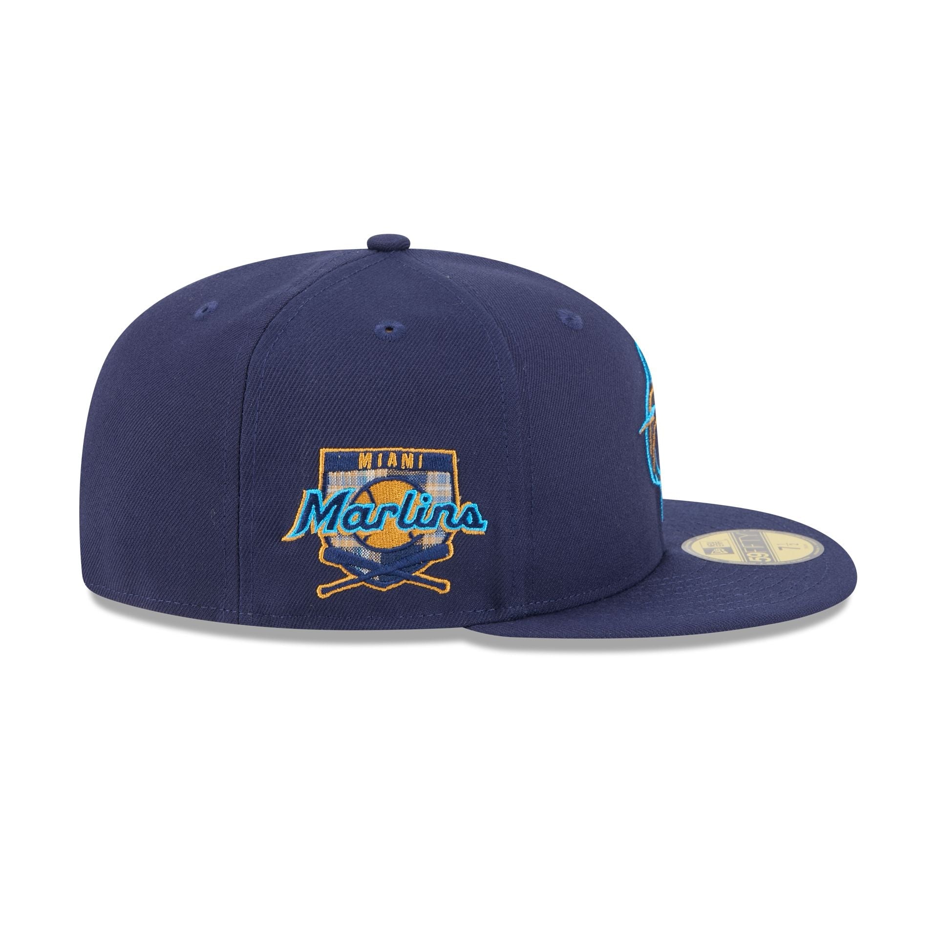 Miami Marlins Blue Tartan 59FIFTY Fitted Hat