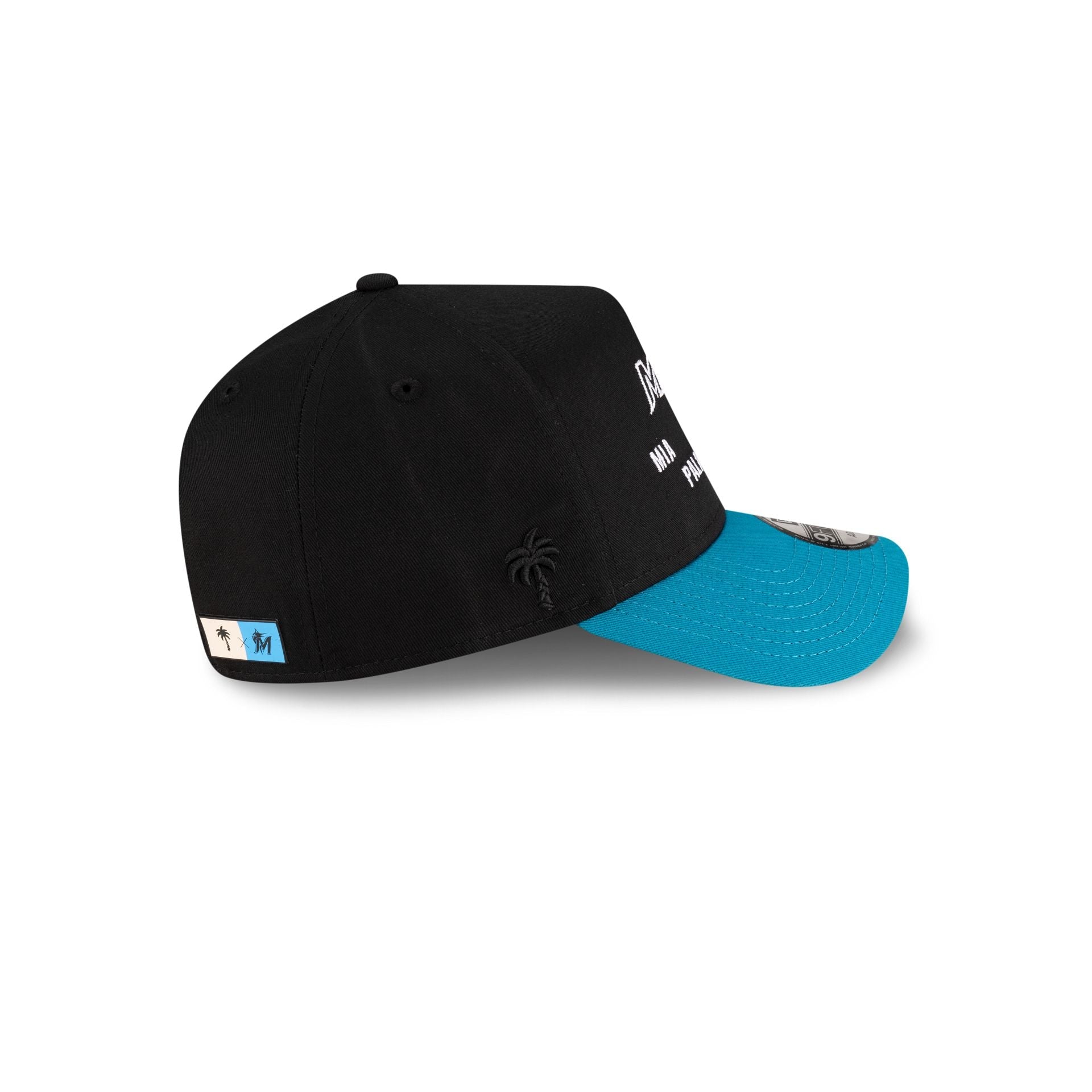 Palm Tree Crew x Miami Marlins Black 9FORTY A-Frame Snapback Hat