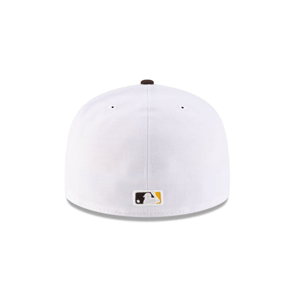 Just Caps League Sidepatch Optic White San Diego Padres 59FIFTY A-Frame Fitted Hat